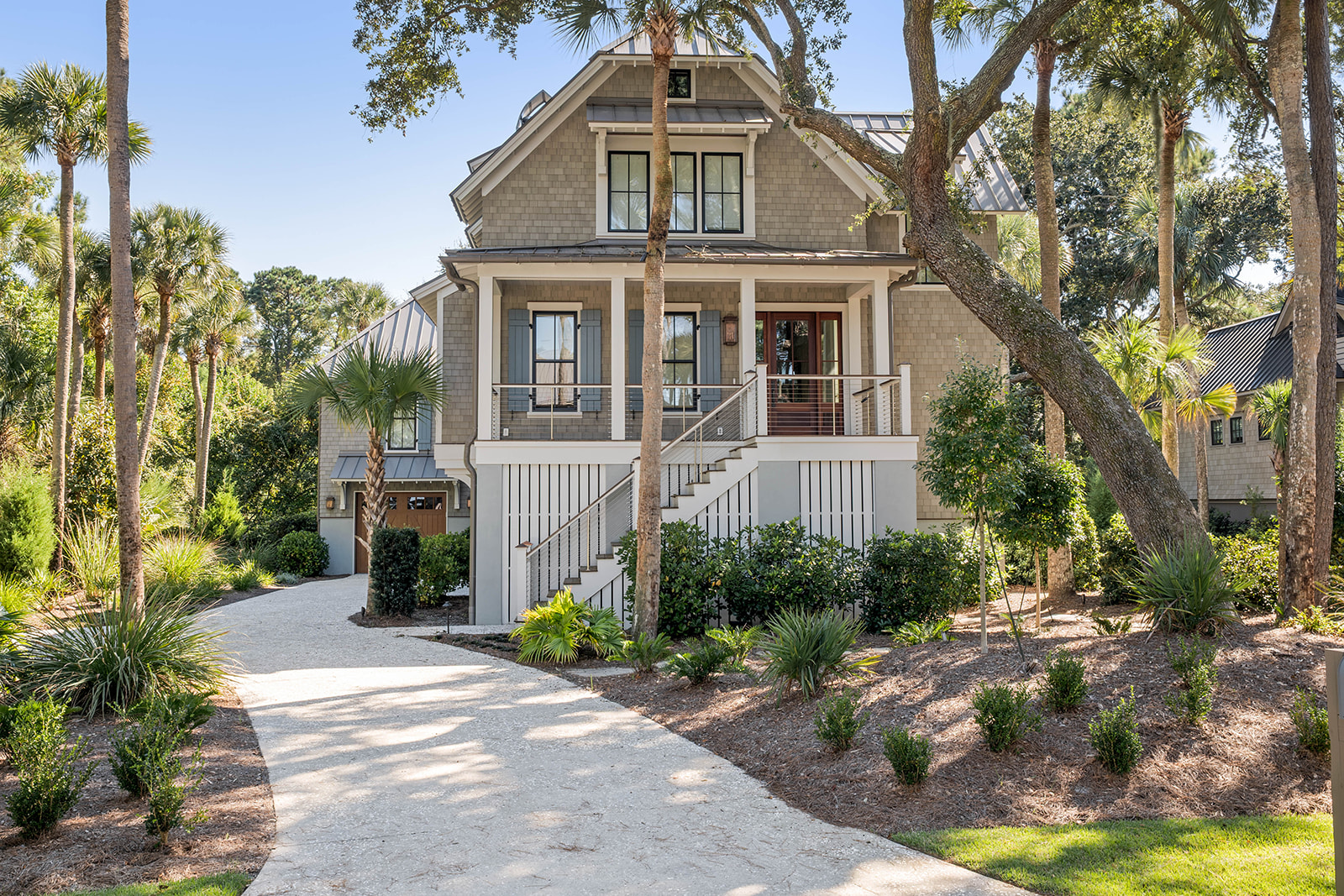 Front elevation of a Kiawah Island home, photographed on a Vellamore Home Watch visit