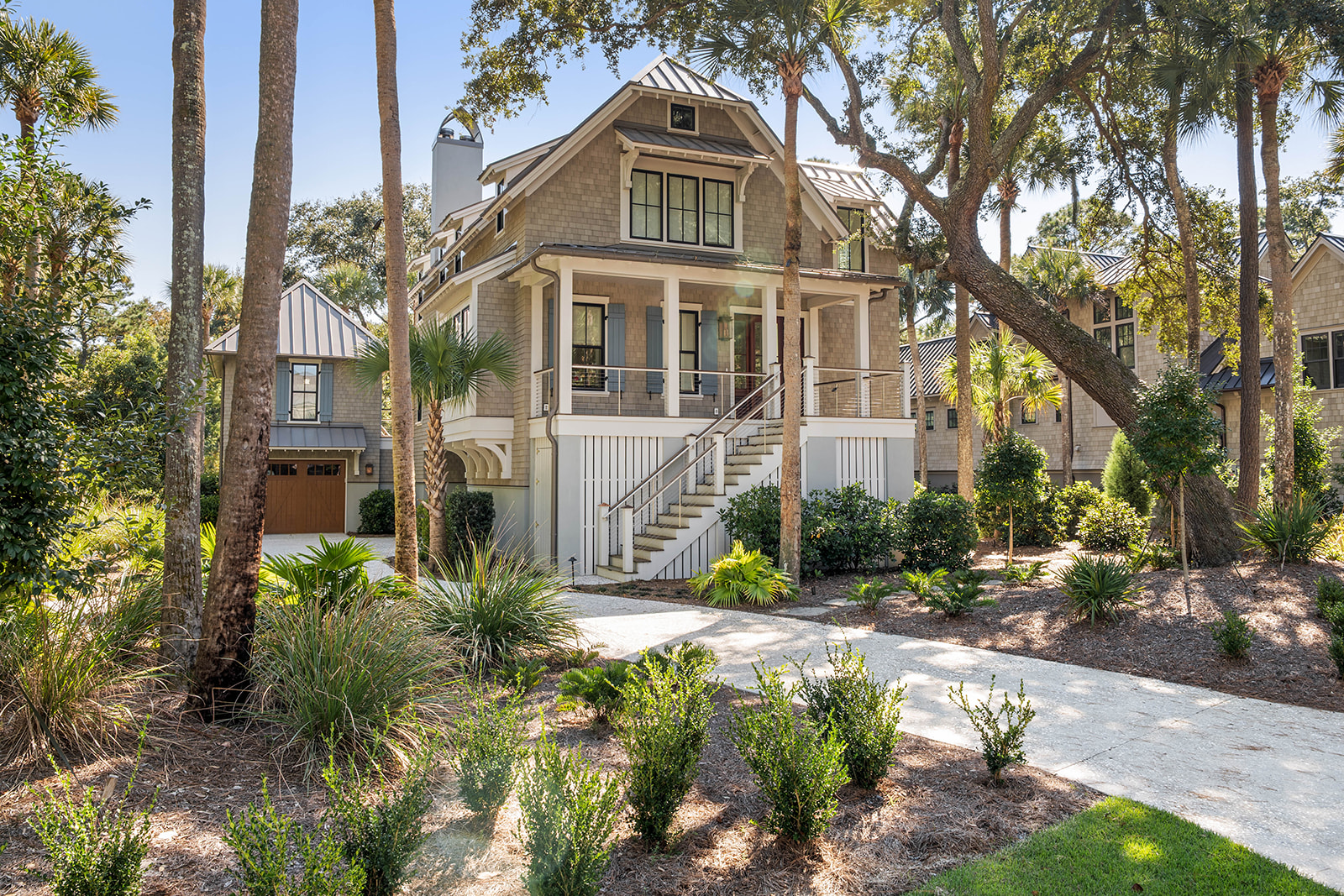 Front elevation of a Kiawah Island home, photographed on a Vellamore Home Watch visit