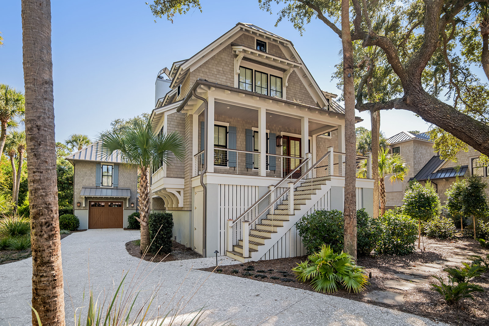 Front elevation of a Kiawah Island home, photographed on a Vellamore Home Watch visit