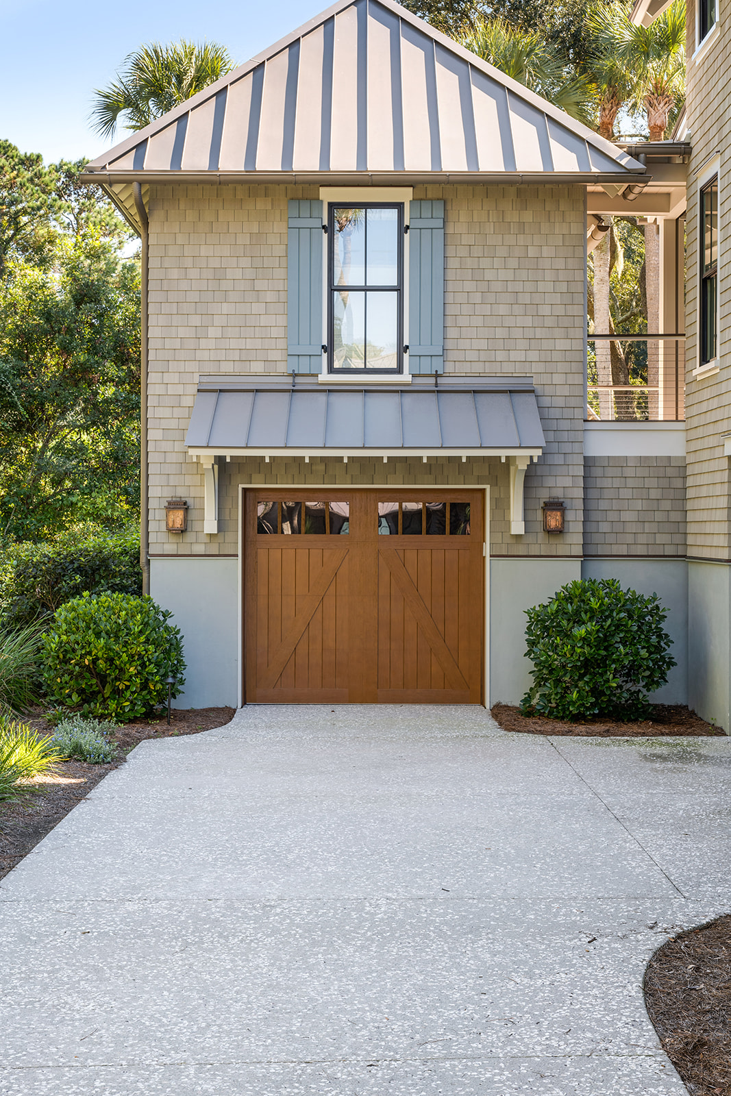 Garage and drive of a Kiawah Island, SC home, checked on a Home Watch visit